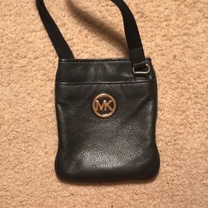 Black Leather Michael Kors crossbody